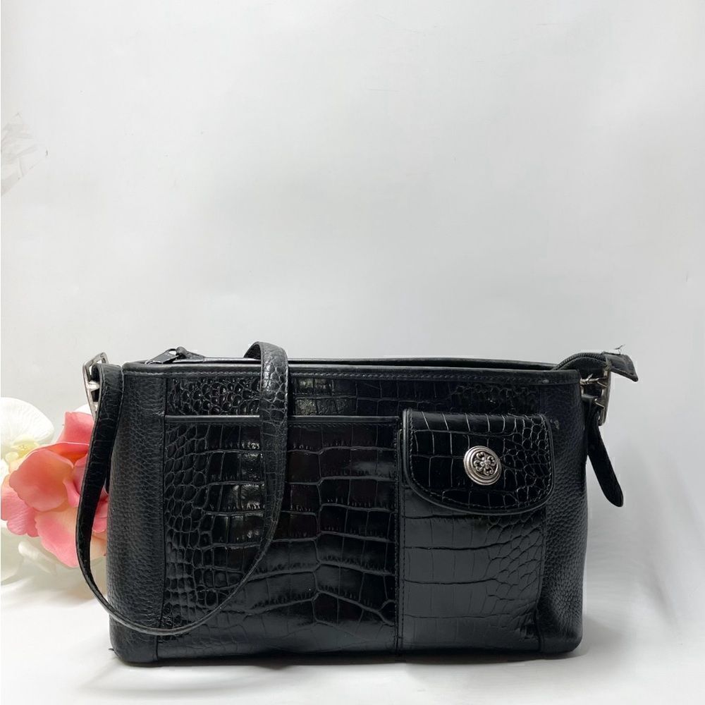 Brighton Leather Shoulder Bag Black